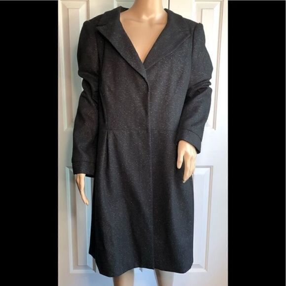 Worthington Black Metallic Princess Cut Coat - Picture 1 of 7